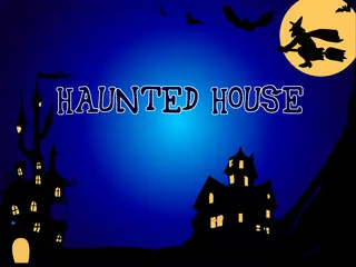Opening frame of “Haunted House”, activity 4A Unit 2 Lesson 3 — an interactive activity.