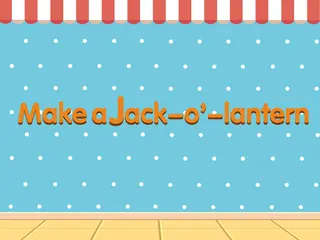 Opening frame of “Make a jack-o'-lantern”, activity 4A Unit 2 Lesson 5 — an interactive activity.