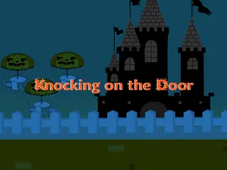 Opening frame of “Knocking on the Door”, activity 4A Unit 2 Lesson 6 — an interactive activity.