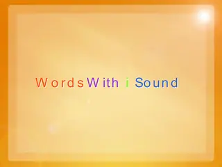 Opening frame of “Words With i Sound”, activity 4A Unit 2 Lesson 9 — an interactive activity.