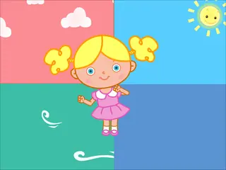Opening frame of “Seasons”, activity 4A Unit 3 Lesson 2 — a linear activity.