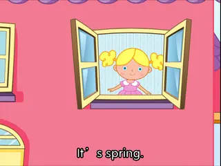 Opening frame of “Spring Has Come”, activity 4A Unit 3 Lesson 3 — a linear activity.
