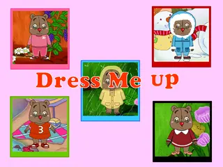 Opening frame of “Dress Me up”, activity 4A Unit 3 Lesson 4 — an interactive activity.