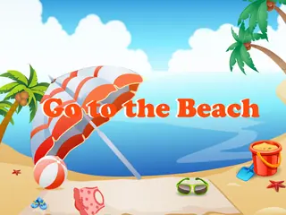 Opening frame of “Go to the Beach”, activity 4A Unit 3 Lesson 4 — an interactive activity.
