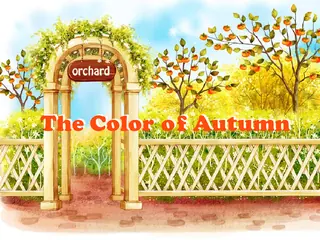 Opening frame of “The Color of Autumn”, activity 4A Unit 3 Lesson 5 — an interactive activity.