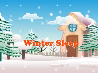 Opening frame of “Winter Sleep”, activity 4A Unit 3 Lesson 6 — an interactive activity.