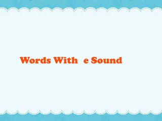 Opening frame of “Words With e Sound”, activity 4A Unit 3 Lesson 9 — an interactive activity.