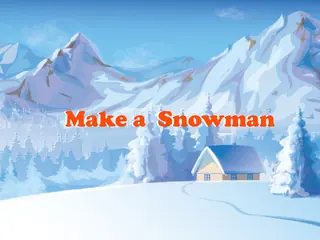 Opening frame of “Make a Snowman”, activity 4A Unit 3 Lesson 9 — an interactive activity.