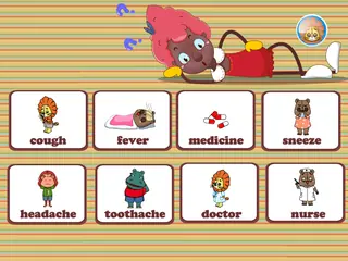 Opening frame of “Words Action”, activity 4A Unit 4 Lesson 2 — an interactive activity.