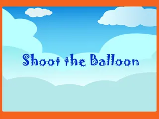 Opening frame of “Shoot the Balloon”, activity 4A Unit 4 Lesson 5 — an interactive activity.
