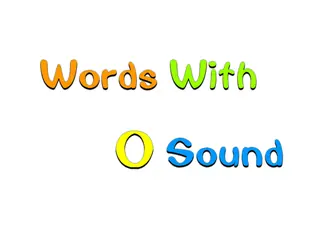 Opening frame of “Words With o Sound”, activity 4A Unit 4 Lesson 9 — an interactive activity.