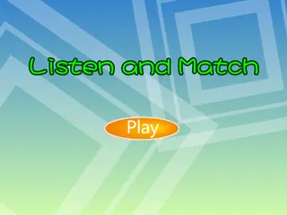 Opening frame of “Listen and Match”, activity 4B Unit 1 Lesson 6 — an interactive activity.