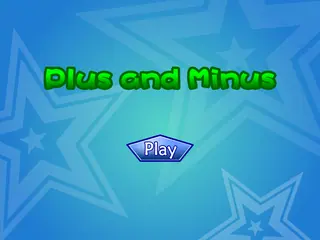 Opening frame of “Plus and Minus”, activity 4B Unit 1 Lesson 7 — an interactive activity.