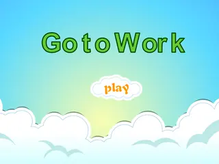 Opening frame of “Go to Work”, activity 4B Unit 1 Lesson 9 — an interactive activity.
