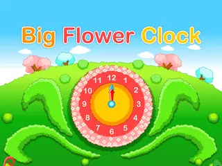 Opening frame of “Big Flower Clock”, activity 4B Unit 2 Lesson 5 — an interactive activity.