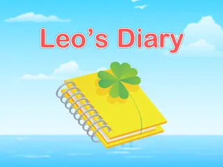 Opening frame of “Leo's Diary”, activity 4B Unit 2 Lesson 6 — an interactive activity.