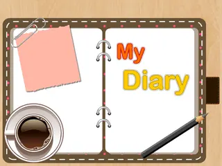 Opening frame of “My Diary”, activity 4B Unit 2 Lesson 6 — an interactive activity.