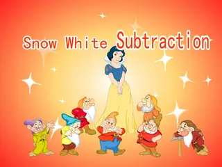 Opening frame of “Snow White Subtraction”, activity 4B Unit 2 Lesson 7 — an interactive activity.