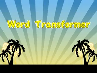 Opening frame of “Word Transformer”, activity 4B Unit 2 Lesson 9 — an interactive activity.