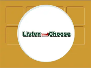 Opening frame of “Listen and Choose”, activity 4B Unit 3 Lesson 6 — an interactive activity.