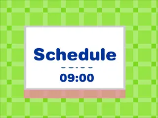Opening frame of “Schedule”, activity 4B Unit 3 Lesson 7 — an interactive activity.
