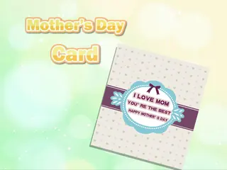 Opening frame of “Mother's Day Card”, activity 4B Unit 3 Lesson 8 — an interactive activity.