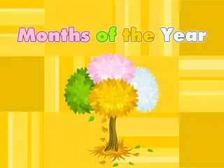 Opening frame of “Months of the Year”, activity 4B Unit 4 Lesson 2 — an interactive activity.