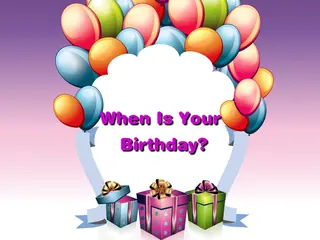 Opening frame of “When Is Your Birthday?”, activity 4B Unit 4 Lesson 3 — a linear activity.