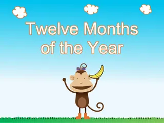 Opening frame of “Twelve Months of the Year”, activity 4B Unit 4 Lesson 4 — an interactive activity.