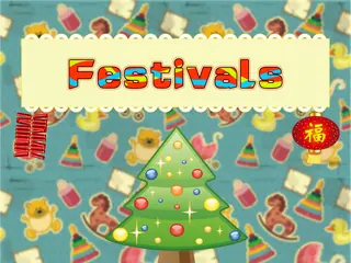 Opening frame of “Festivals”, activity 4B Unit 4 Lesson 6 — an interactive activity.