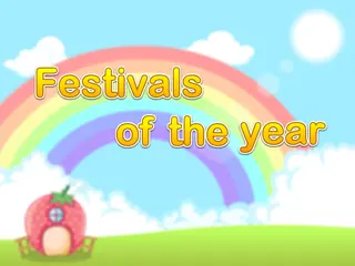 Opening frame of “Festivals of the Year”, activity 4B Unit 4 Lesson 6 — an interactive activity.