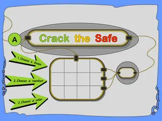 Opening frame of “Crack The Safe”, activity 4B Unit 4 Lesson 7 — an interactive activity.